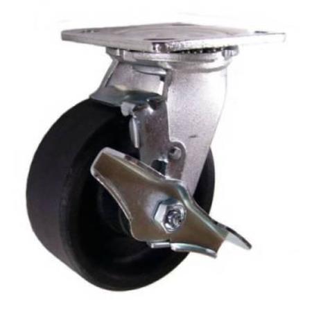 MAPP CASTER 5"X2" High Temp Nylon Wheel Swivel Caster W/ Brake - 1,000 Lbs Cap 146HEAT520SB